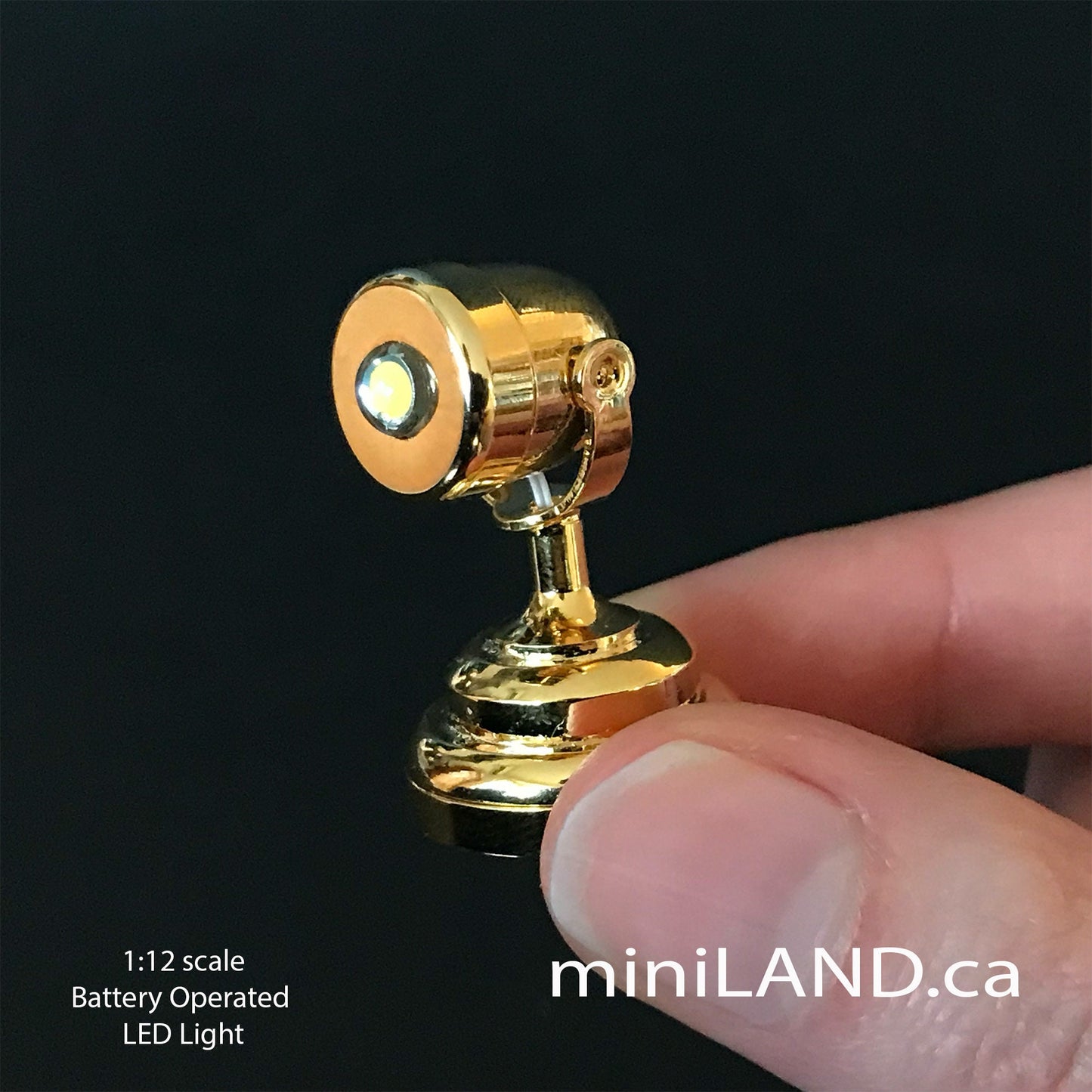 Lampe de scène spot avec interrupteur marche/arrêt pour miniatures de maison de poupée à l'échelle 1:12 LED