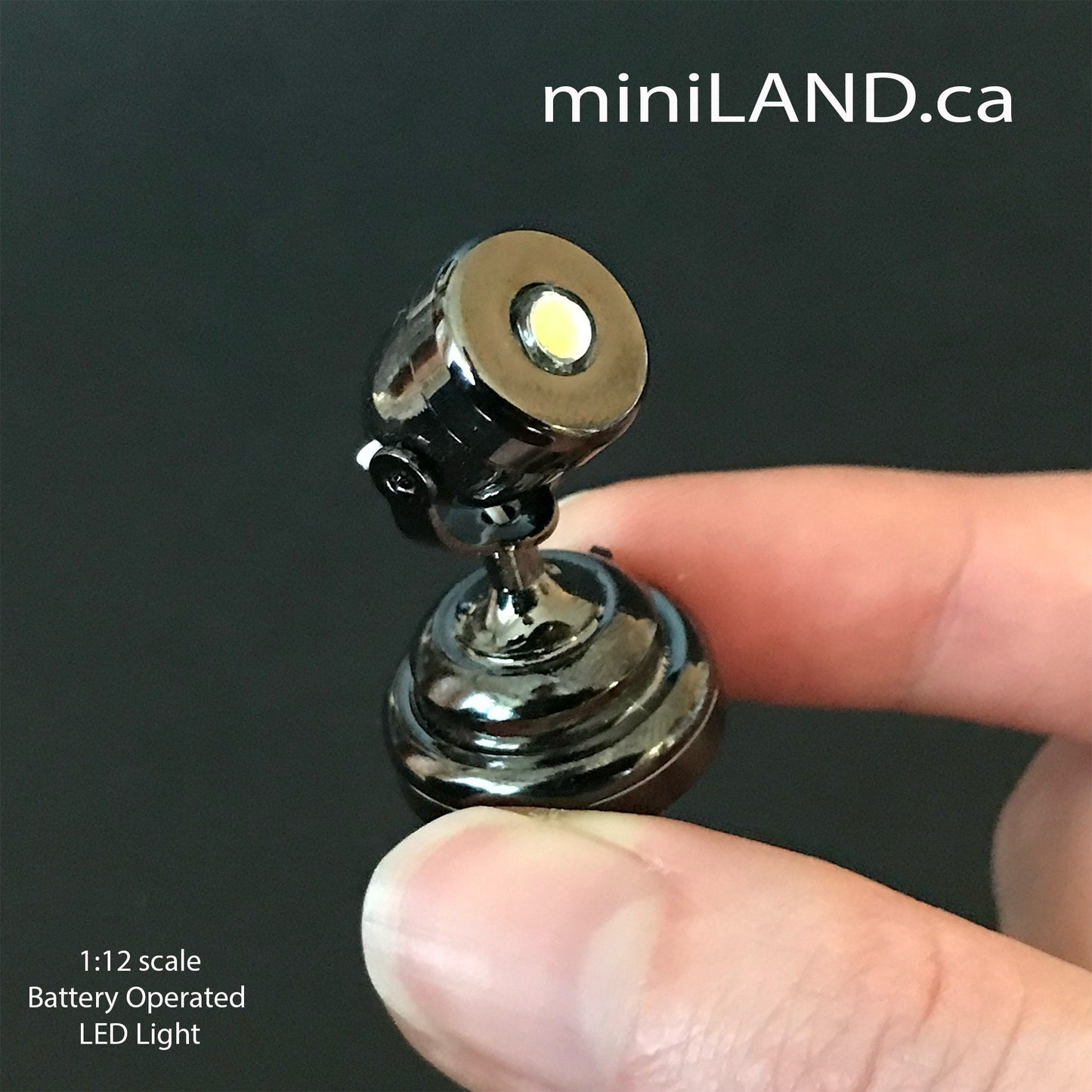 Lampe de scène spot avec interrupteur marche/arrêt pour miniatures de maison de poupée à l'échelle 1:12 LED