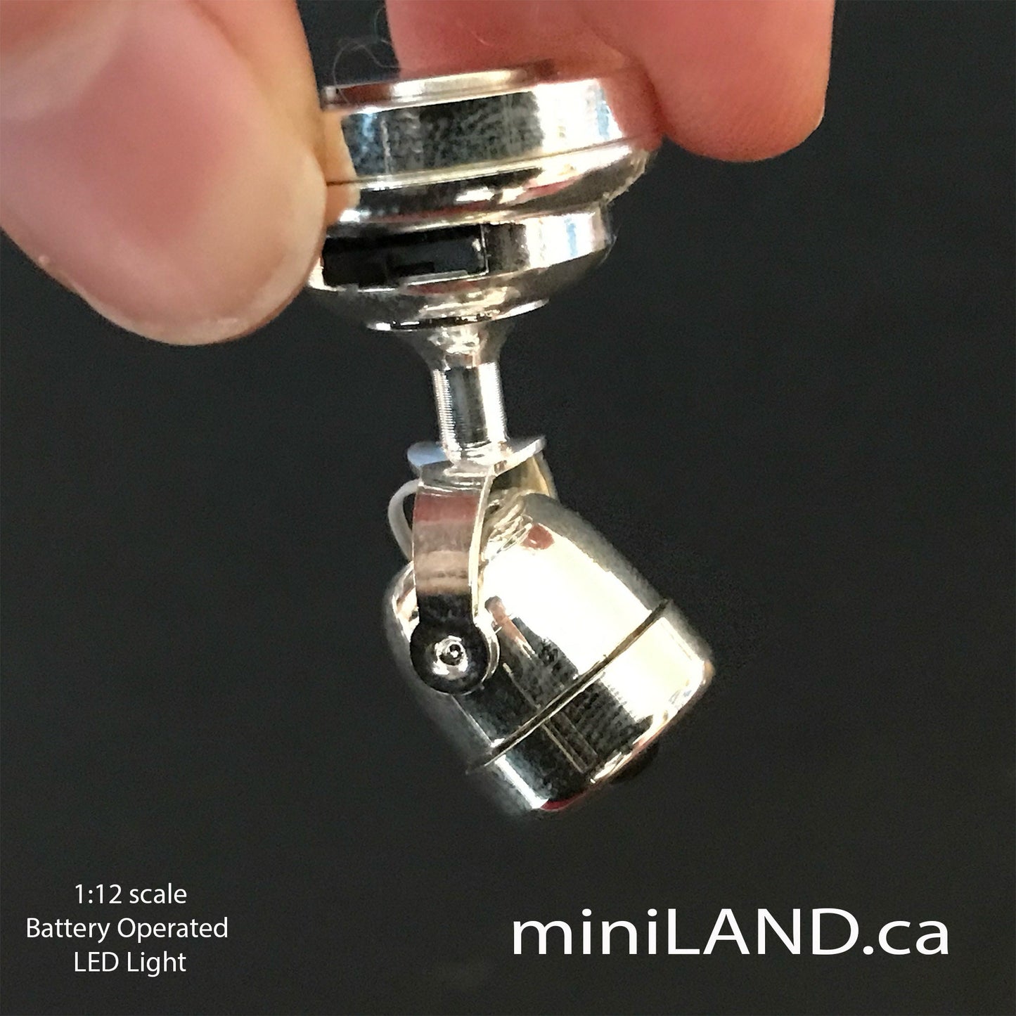 Lampe de scène spot avec interrupteur marche/arrêt pour miniatures de maison de poupée à l'échelle 1:12 LED
