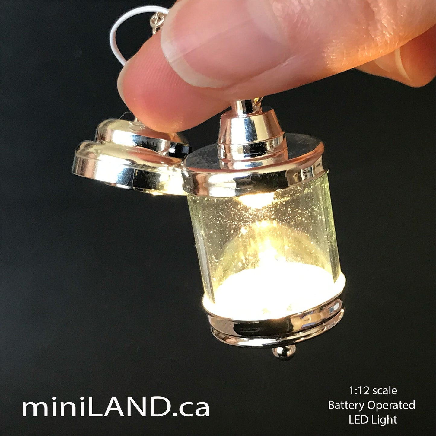 Lampe suspendue en forme de cage à oiseaux, LED 3 couleurs, super lumineuse, avec interrupteur marche/arrêt, pour maison de poupée miniature 1:12