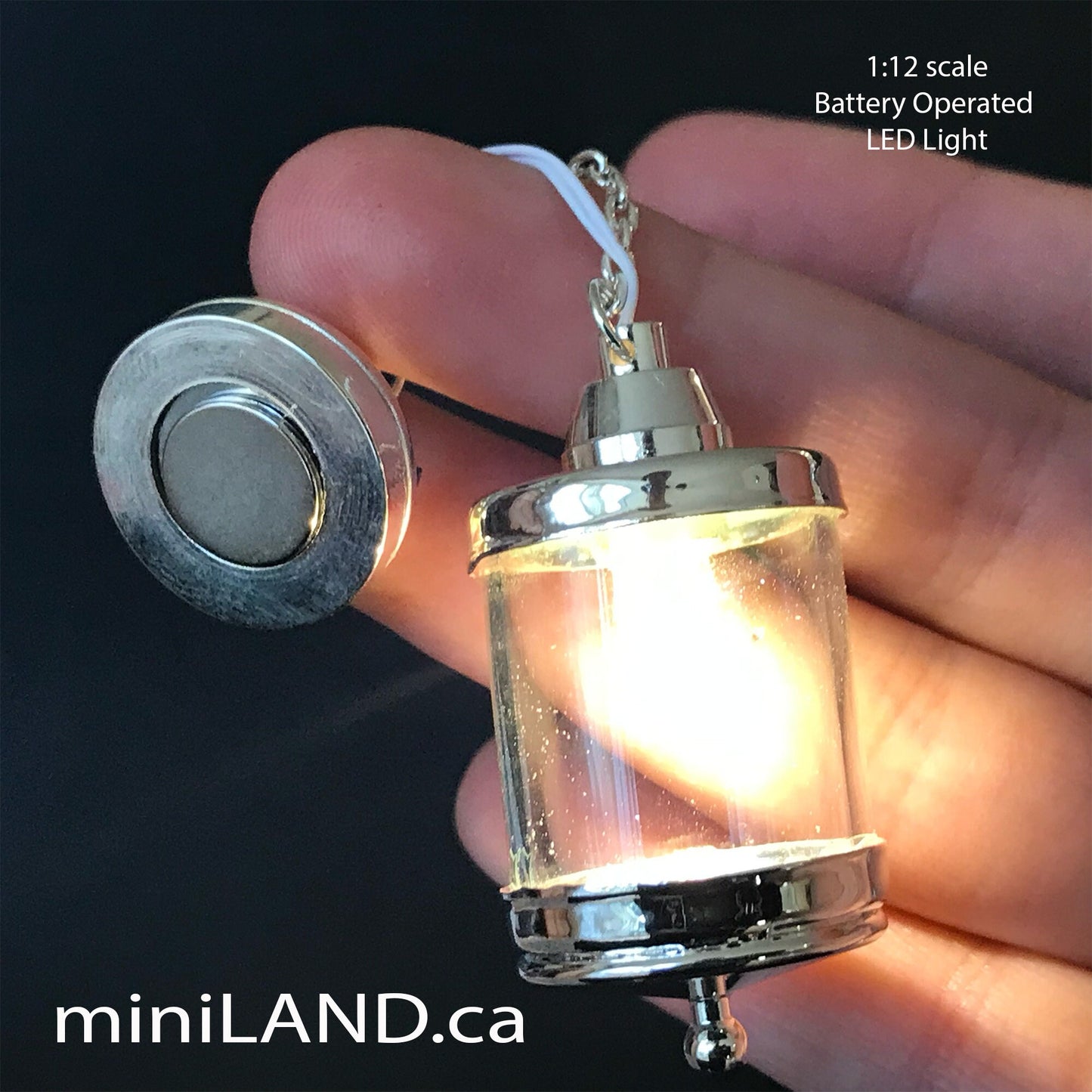Lampe suspendue en forme de cage à oiseaux, LED 3 couleurs, super lumineuse, avec interrupteur marche/arrêt, pour maison de poupée miniature 1:12