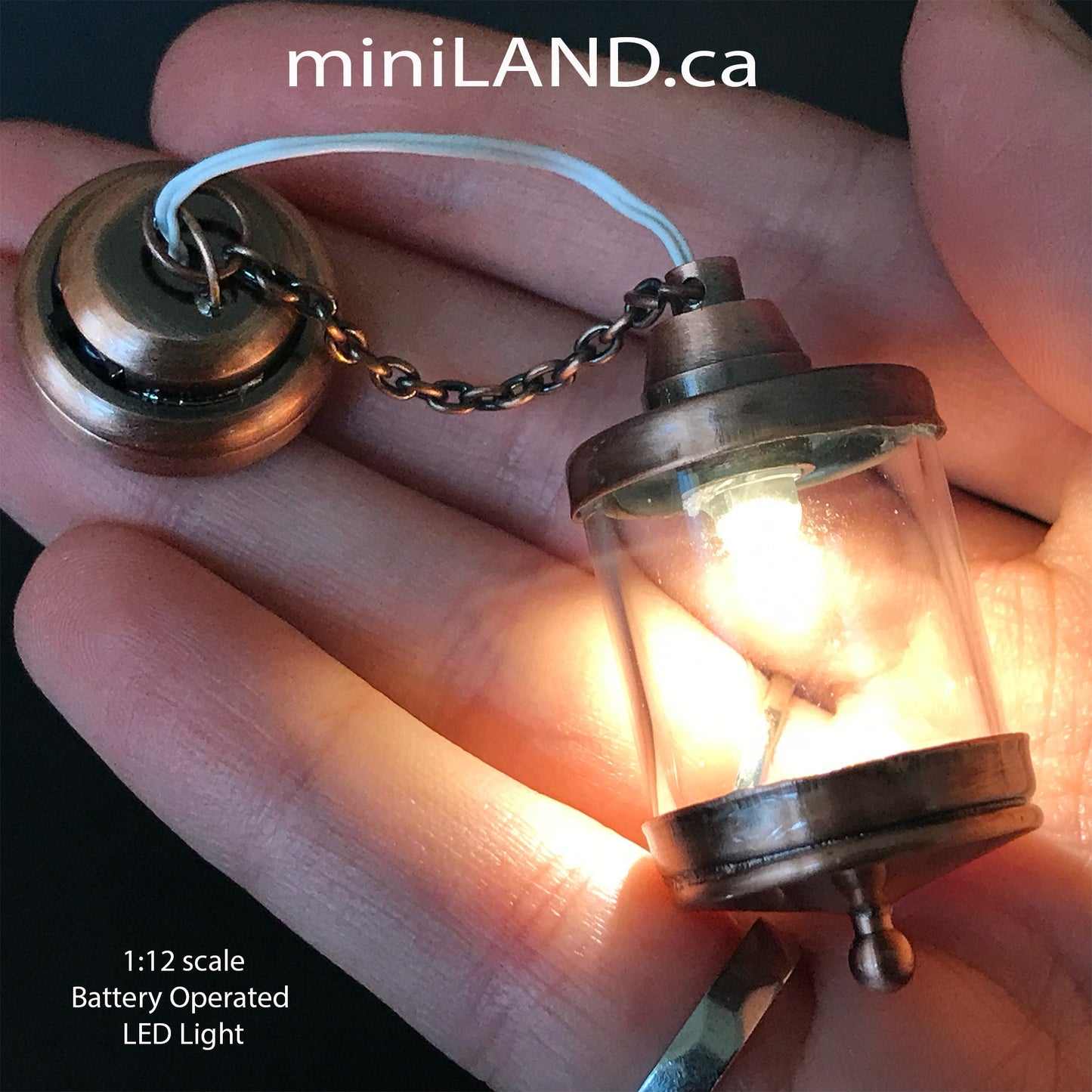 Lampe suspendue en forme de cage à oiseaux, LED 3 couleurs, super lumineuse, avec interrupteur marche/arrêt, pour maison de poupée miniature 1:12