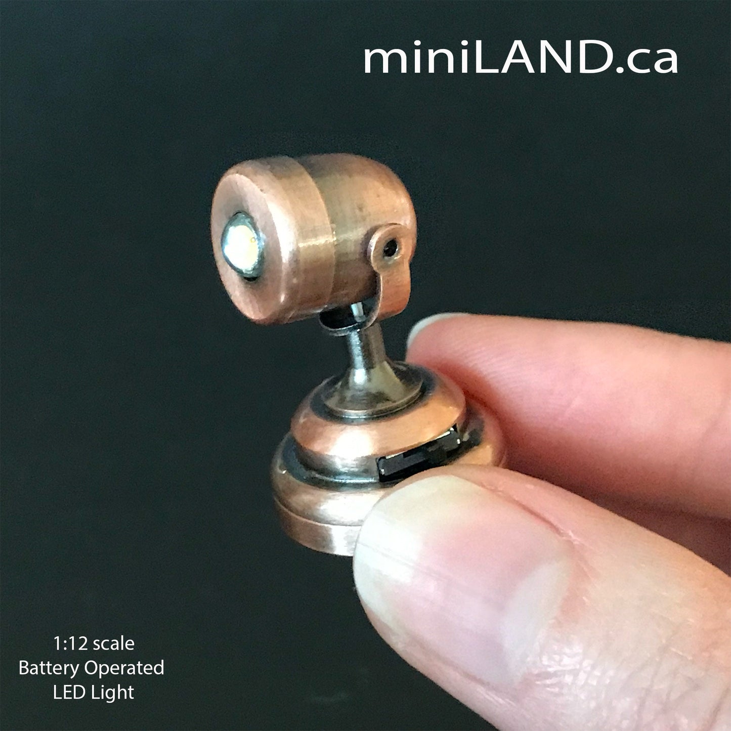 Lampe de scène spot avec interrupteur marche/arrêt pour miniatures de maison de poupée à l'échelle 1:12 LED