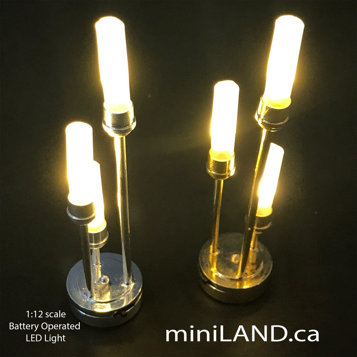 Modern 3 arms ceiling or floor standing LED super bright light lamp dollhouse miniature 1:12