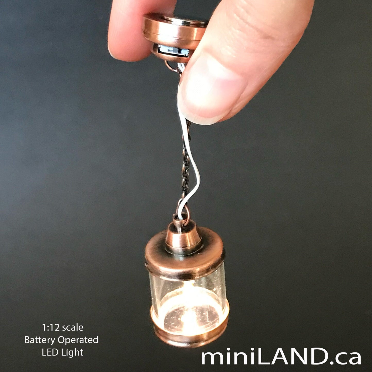 Lampe suspendue en forme de cage à oiseaux, LED 3 couleurs, super lumineuse, avec interrupteur marche/arrêt, pour maison de poupée miniature 1:12