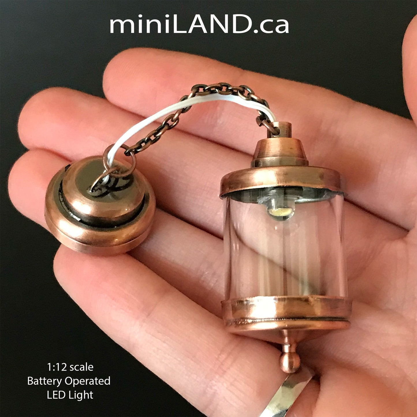 Lampe suspendue en forme de cage à oiseaux, LED 3 couleurs, super lumineuse, avec interrupteur marche/arrêt, pour maison de poupée miniature 1:12