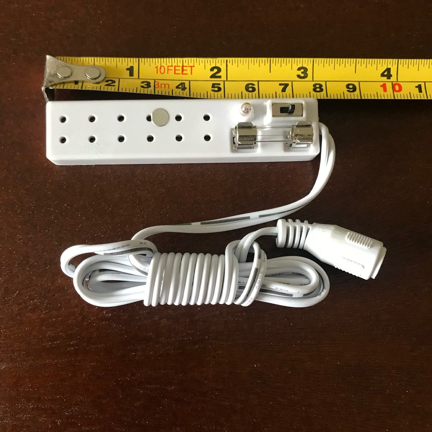 6 Socket Power Strip Miniature Lighting Accessory with On/off switch  and fuse for 1:12 dollhouse miniature