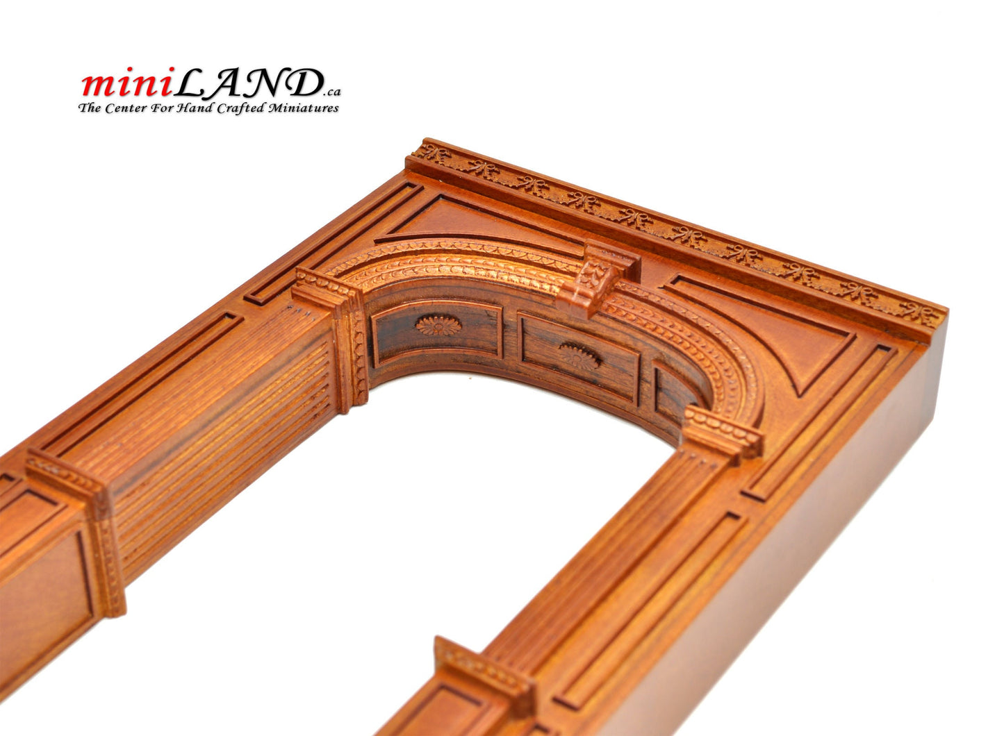 MANOR ARCHWAY partition divider - Finished both sides 6.9"W 9108AWN 1:12 scale dollhouse miniature Walnut door