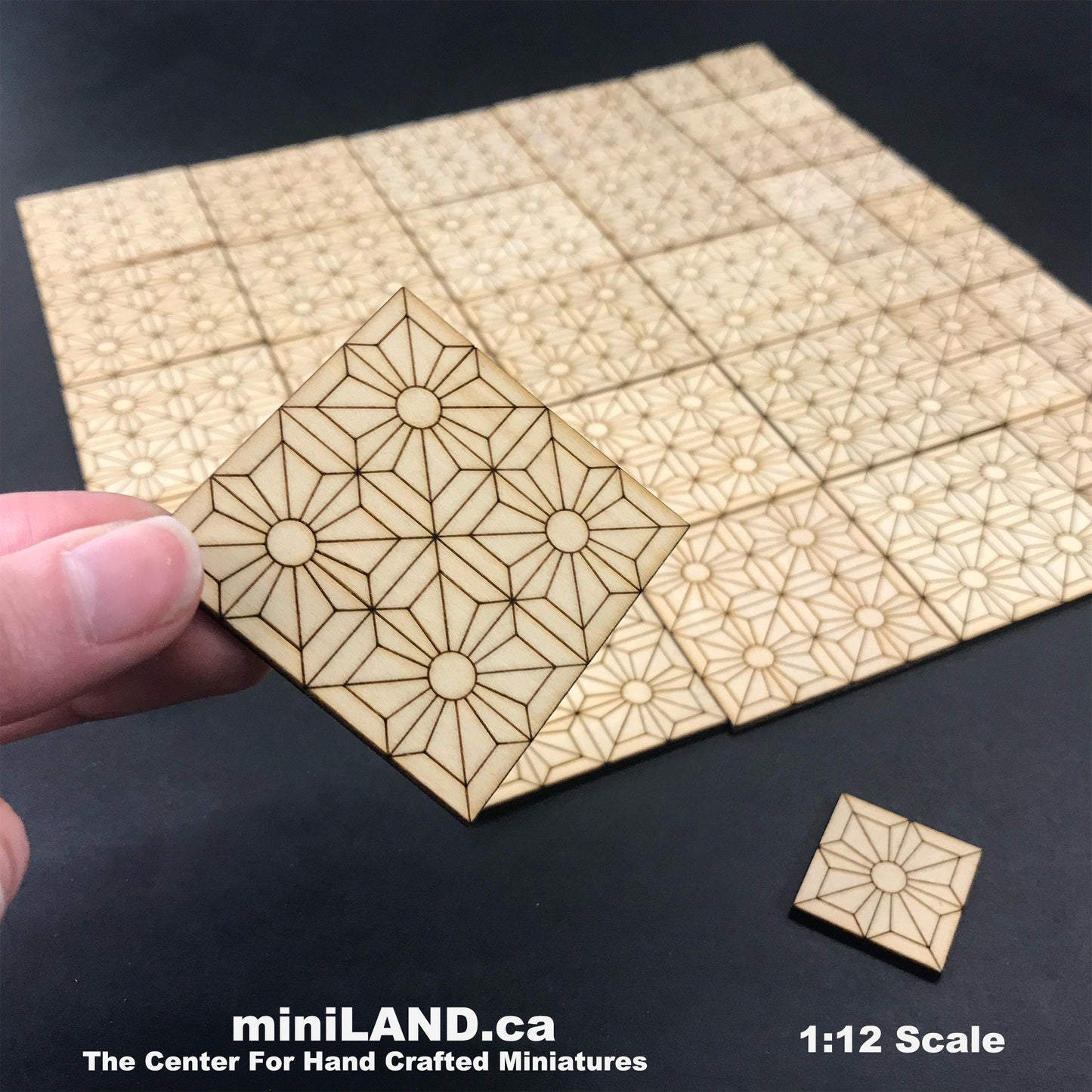 Floor tiles 10x10 tiles - sets of larger and smaller pieces for DIY pattern UNFINISHED