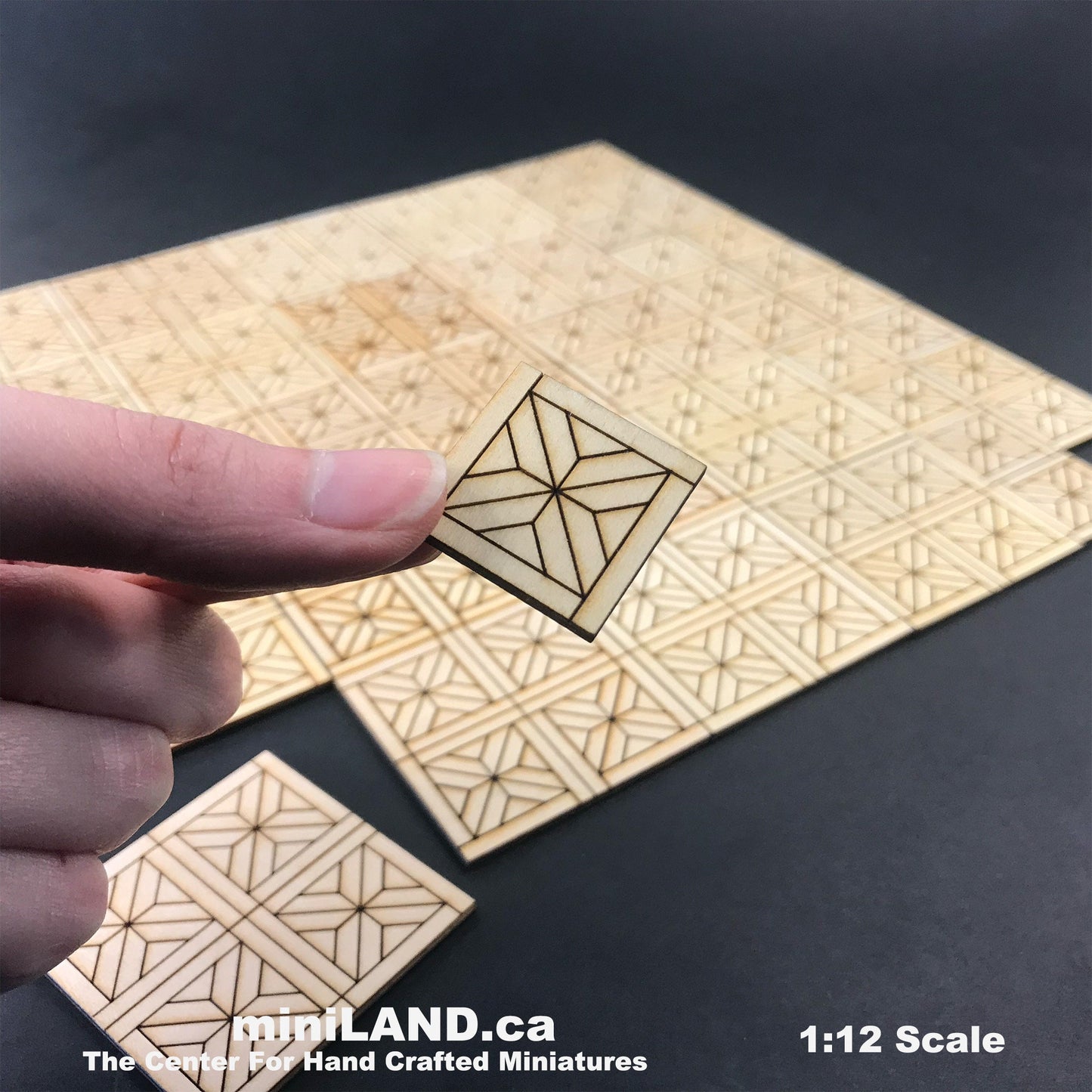 Floor tiles 10x10 tiles - sets of larger and smaller pieces for DIY pattern UNFINISHED