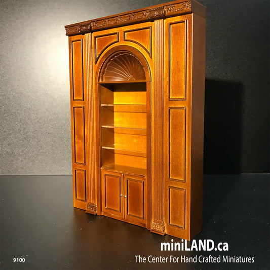 MANOR Shelves unit Dollhouse miniature furniture wall panel roombox 6.9"W 1:12 Scale
