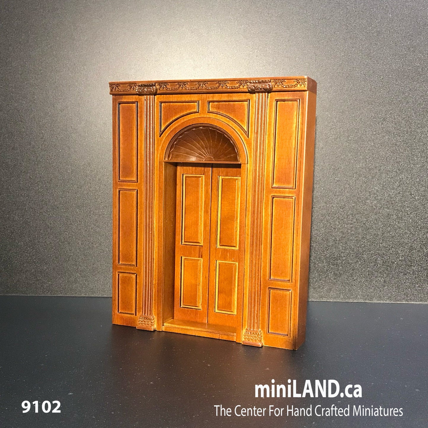 Meuble de porte MANOR, panneau mural miniature pour maison de poupée, 17,5 cm de large, échelle 1:12