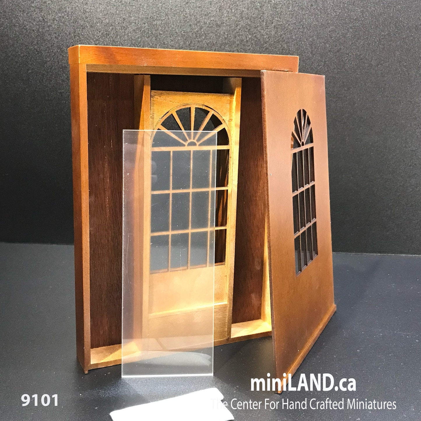 MANOR Window unit Dollhouse miniature furniture wall panel roombox 6.9"W 1:12 Scale