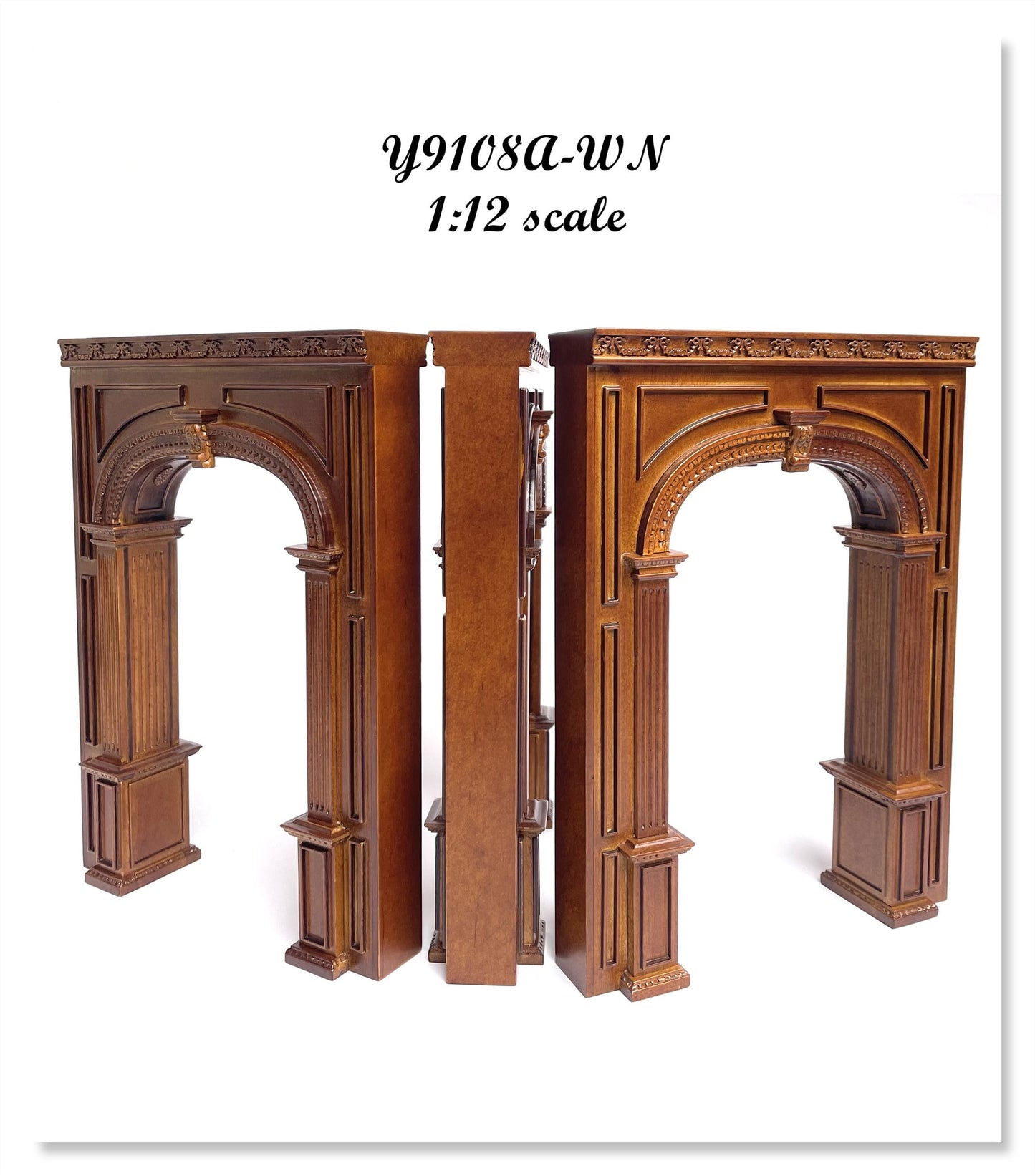 MANOR ARCHWAY unfinished partition divider - decorated both sides 6.9"W 9108A UF 1:12 scale dollhouse miniature door