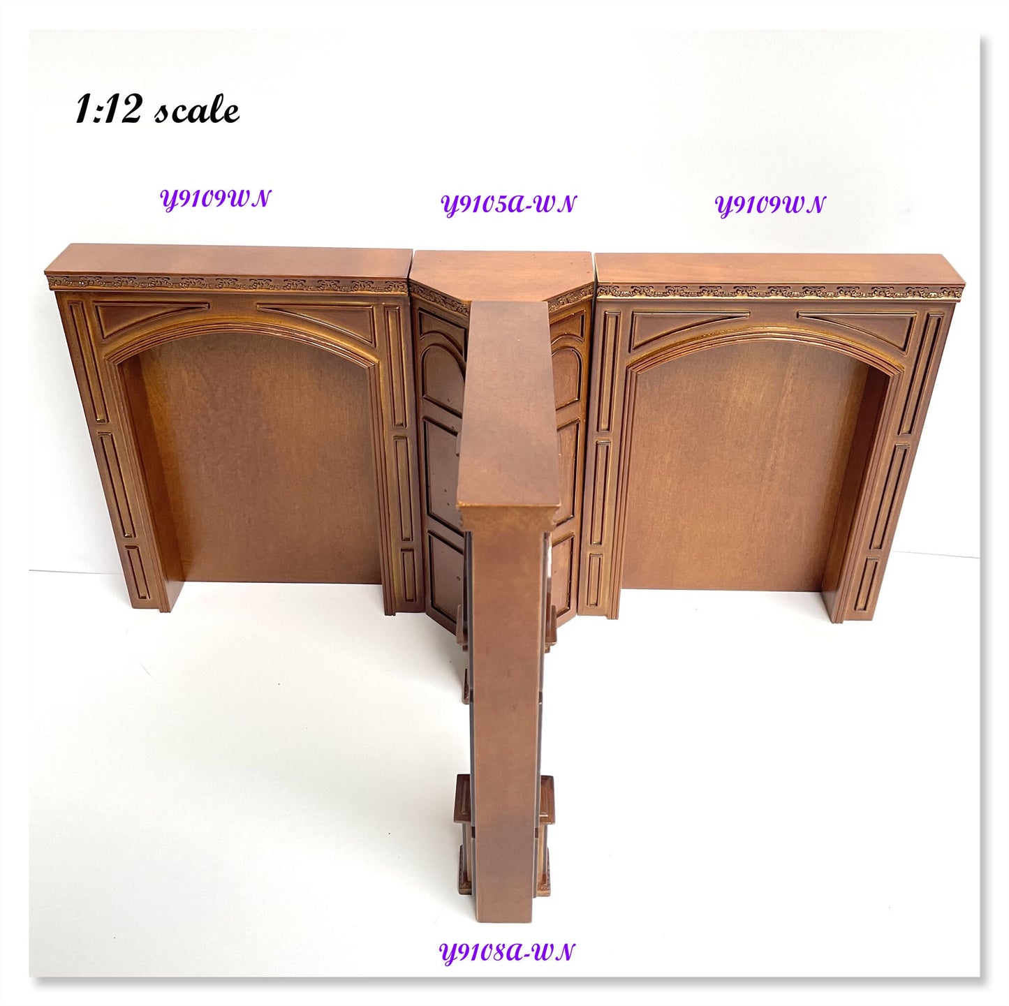 MANOR 3-walls connector UNIT - 9105A-WN 1:12 scale for dollhouse miniatures