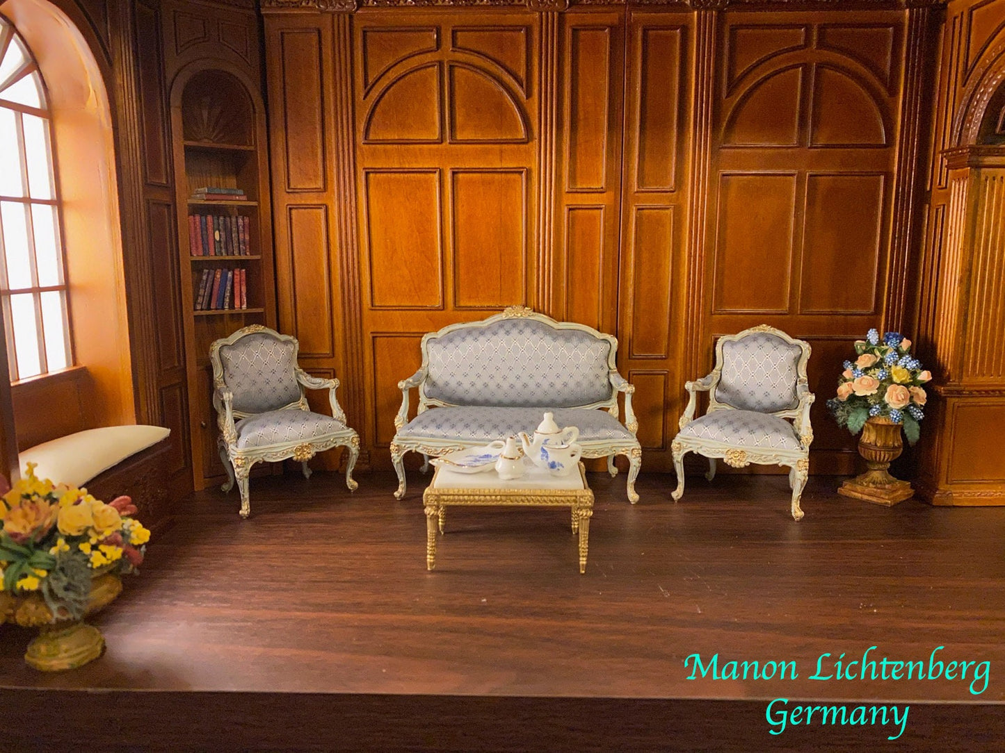 MANOR 3-walls connector UNIT - 9105A-WN 1:12 scale for dollhouse miniatures
