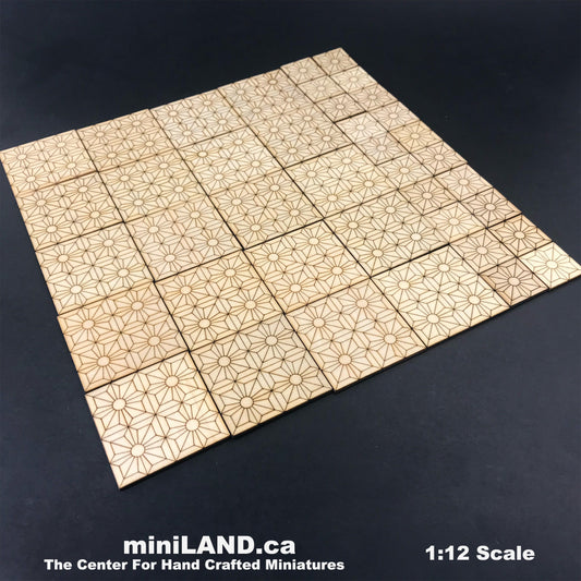 Floor tiles 10x10 tiles - sets of larger and smaller pieces for DIY pattern UNFINISHED