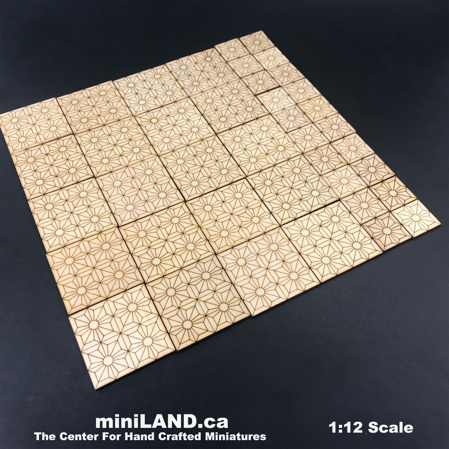 Floor tiles 10x10 tiles - sets of larger and smaller pieces for DIY pattern UNFINISHED