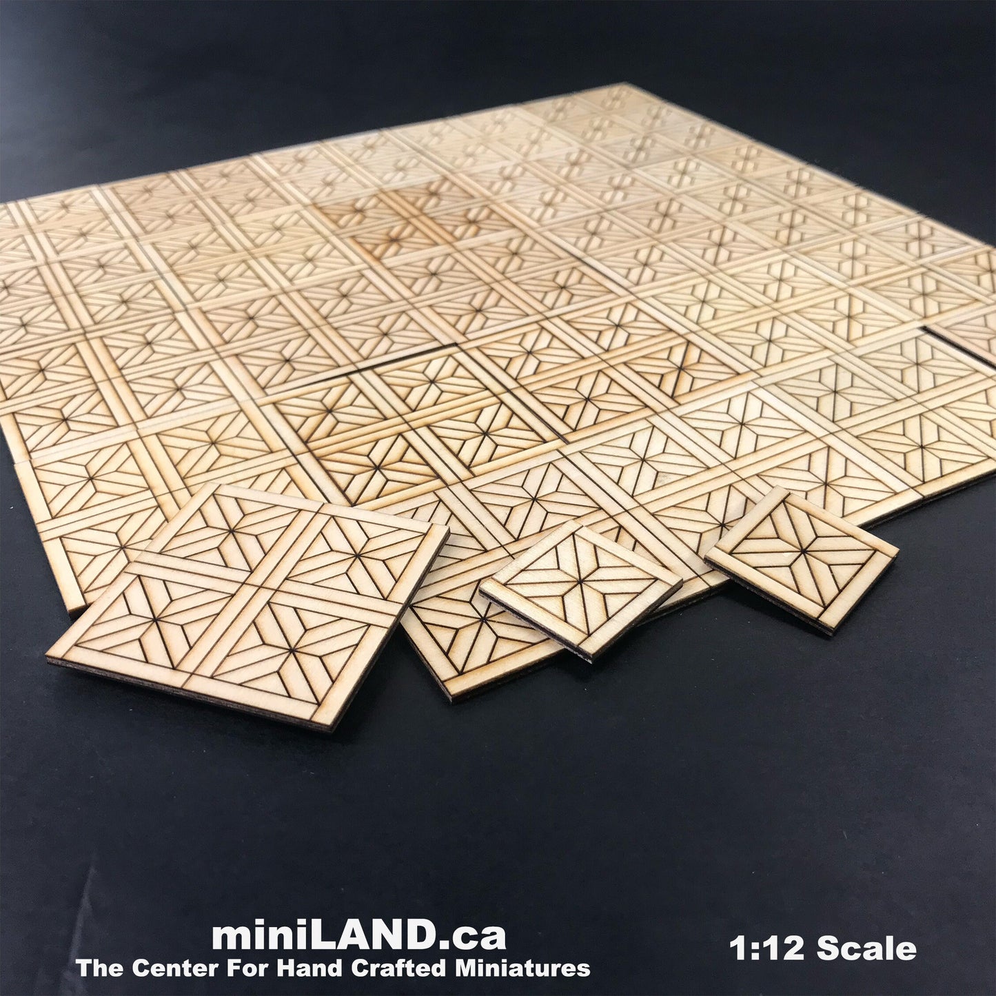 Floor tiles 10x10 tiles - sets of larger and smaller pieces for DIY pattern UNFINISHED