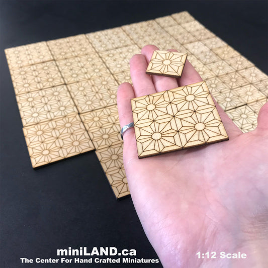 Floor tiles 10x10 tiles - sets of larger and smaller pieces for DIY pattern UNFINISHED