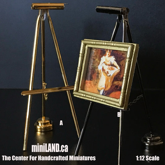 Chevalet lampe LED pour maison de poupée, lampe miniature à piles, interrupteur marche/arrêt, support de tableau, peinture super brillante, fonctionne avec piles