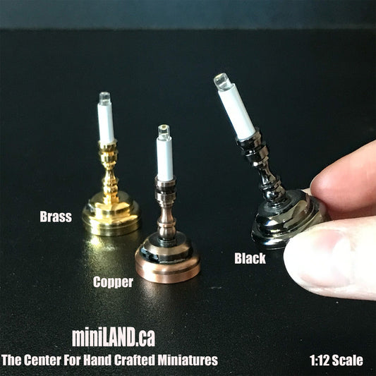 Candlestick lamp light LED Super bright with On/off switch for 1:12 dollhouse miniature candle candles
