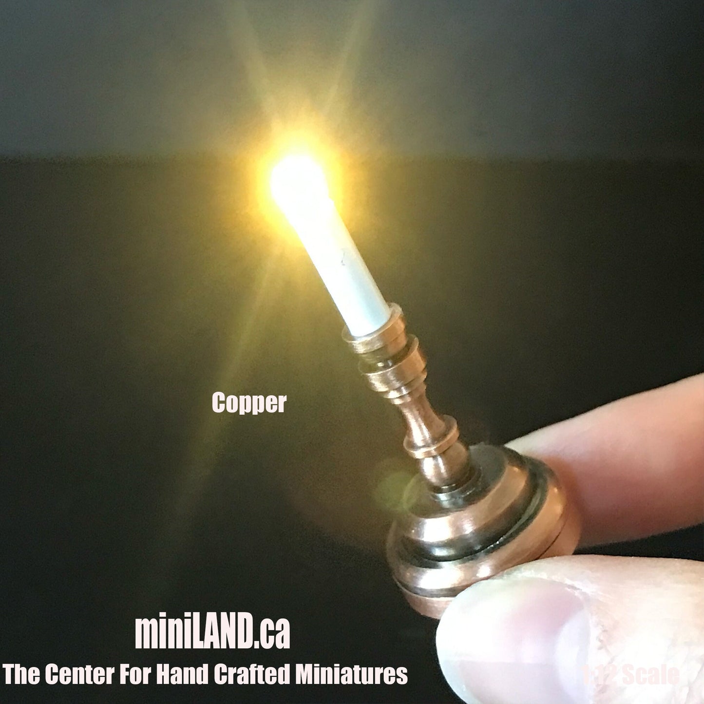 Candlestick lamp light LED Super bright with On/off switch for 1:12 dollhouse miniature candle candles