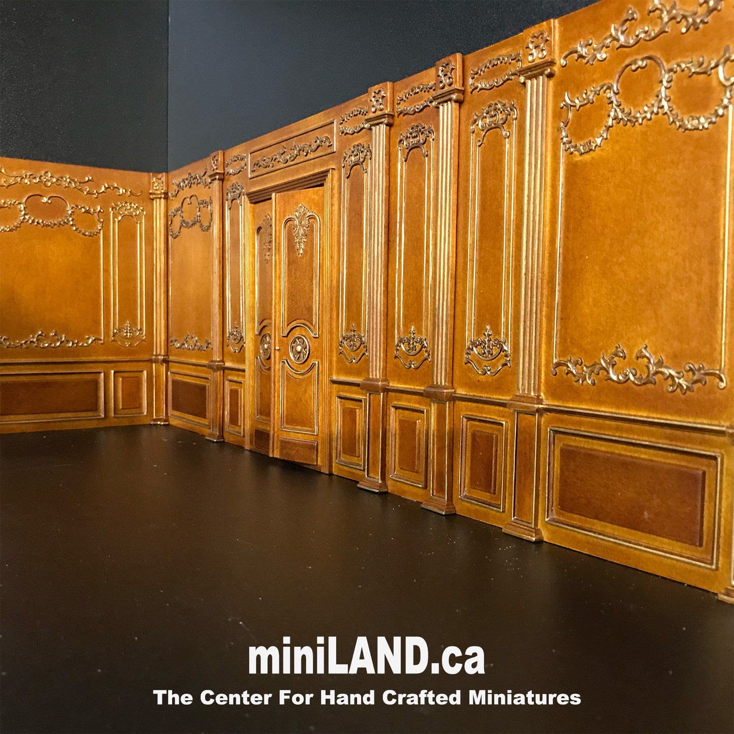 French Royal Paneling line WALNUT 1:12 scale Build a Room Using wall panels Components - top quality
