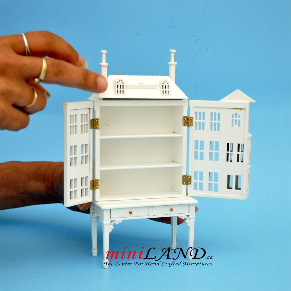 Victorian Dollhouse for dollhouse with table WHITE 1:144 miniature house for 1/12 rooms V4023 WH