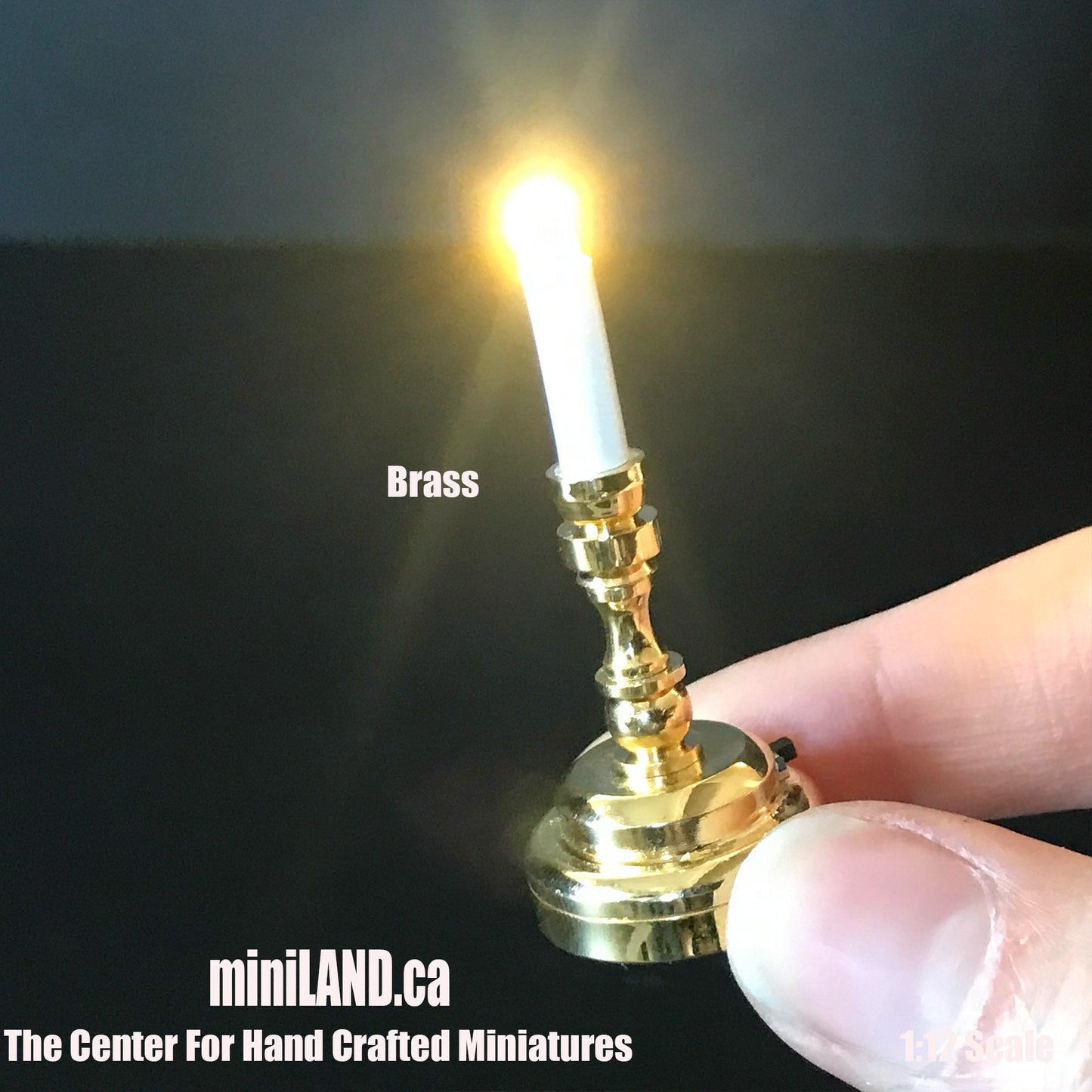 Candlestick lamp light LED Super bright with On/off switch for 1:12 dollhouse miniature candle candles