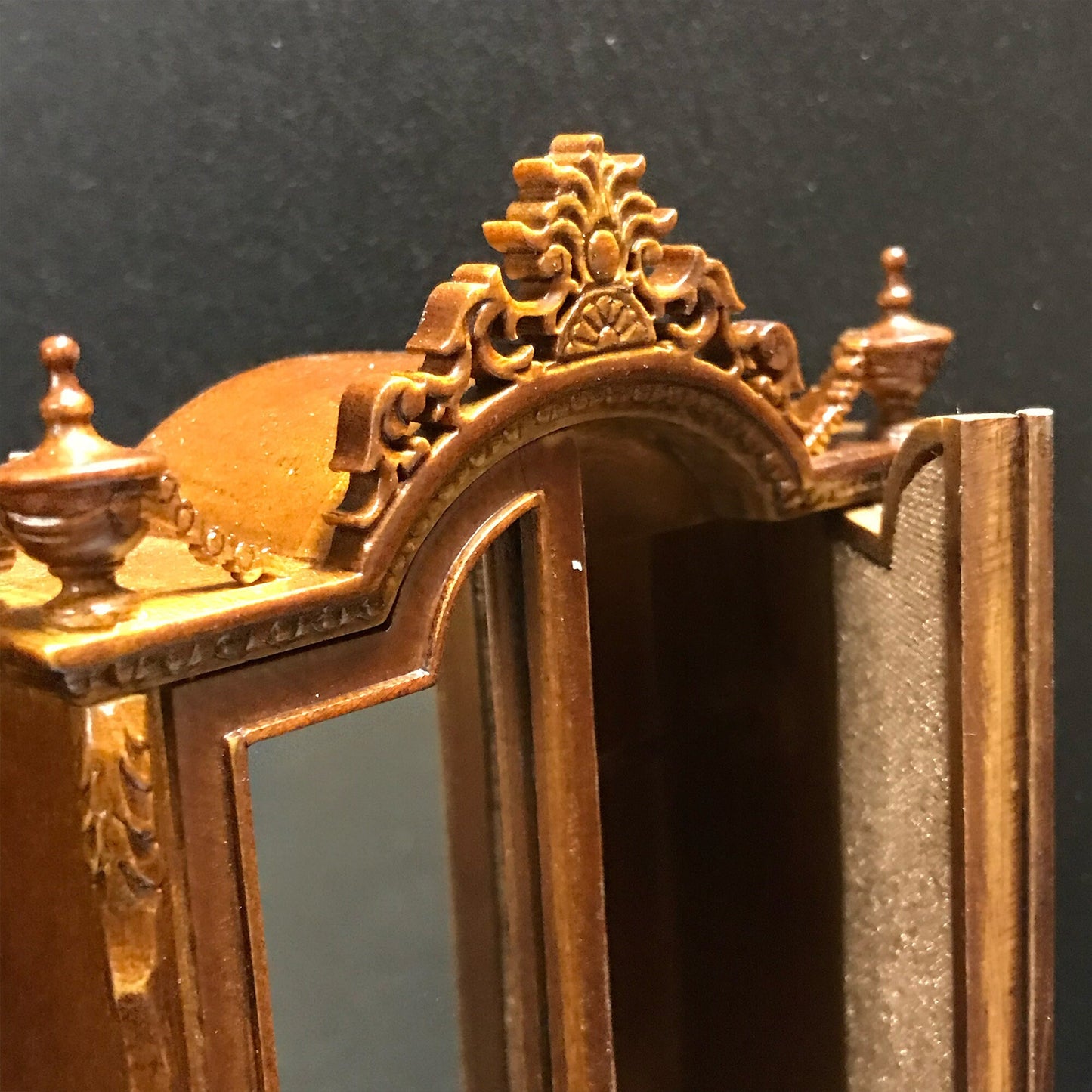 Victorian Quality WARDROBE for 1:12 Scale dollhouse miniature walnut wood bed room mirror 4142WN