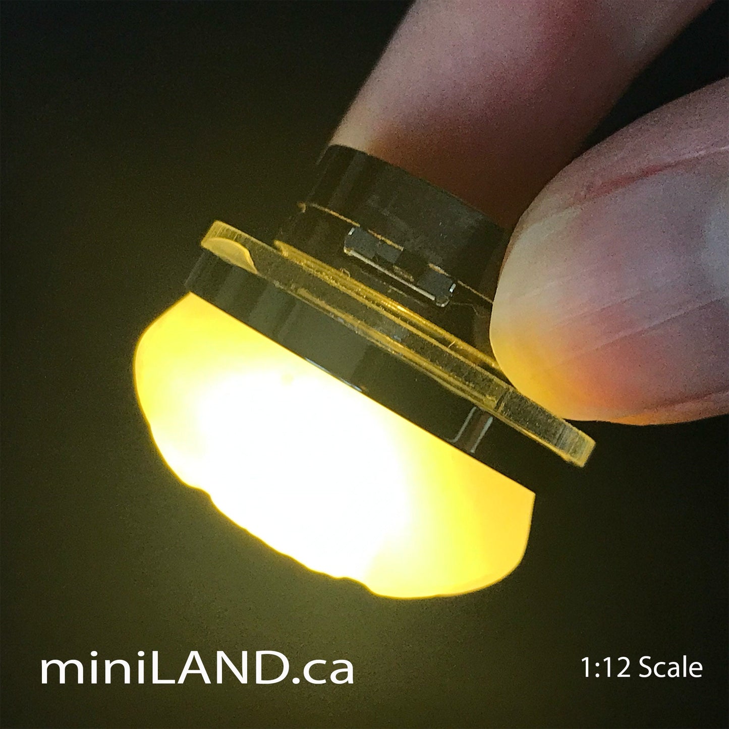 Gunmetal Black ceiling lamp frosted shade LED super bright light with on/off switch for 1:12 scale dollhouse miniatures