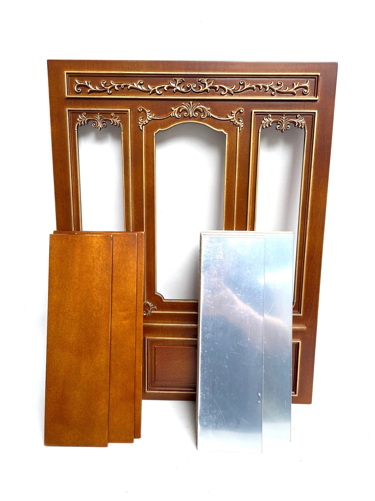 Wall panel in 1:6 scale  or background for photographs dolls collectors WALNUT Royal paneling line Handcrafted dollhouse miniature