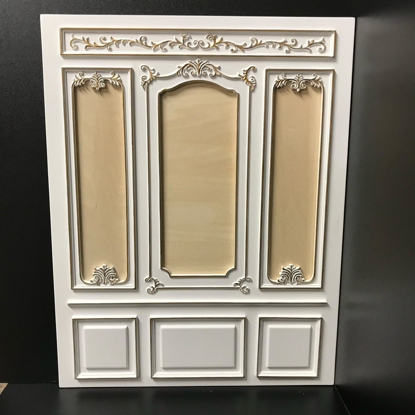 White French Royal Paneling Components  1:6 scale - fireplace panel, door panel, wall panel and column connectors - Handmade limited edition