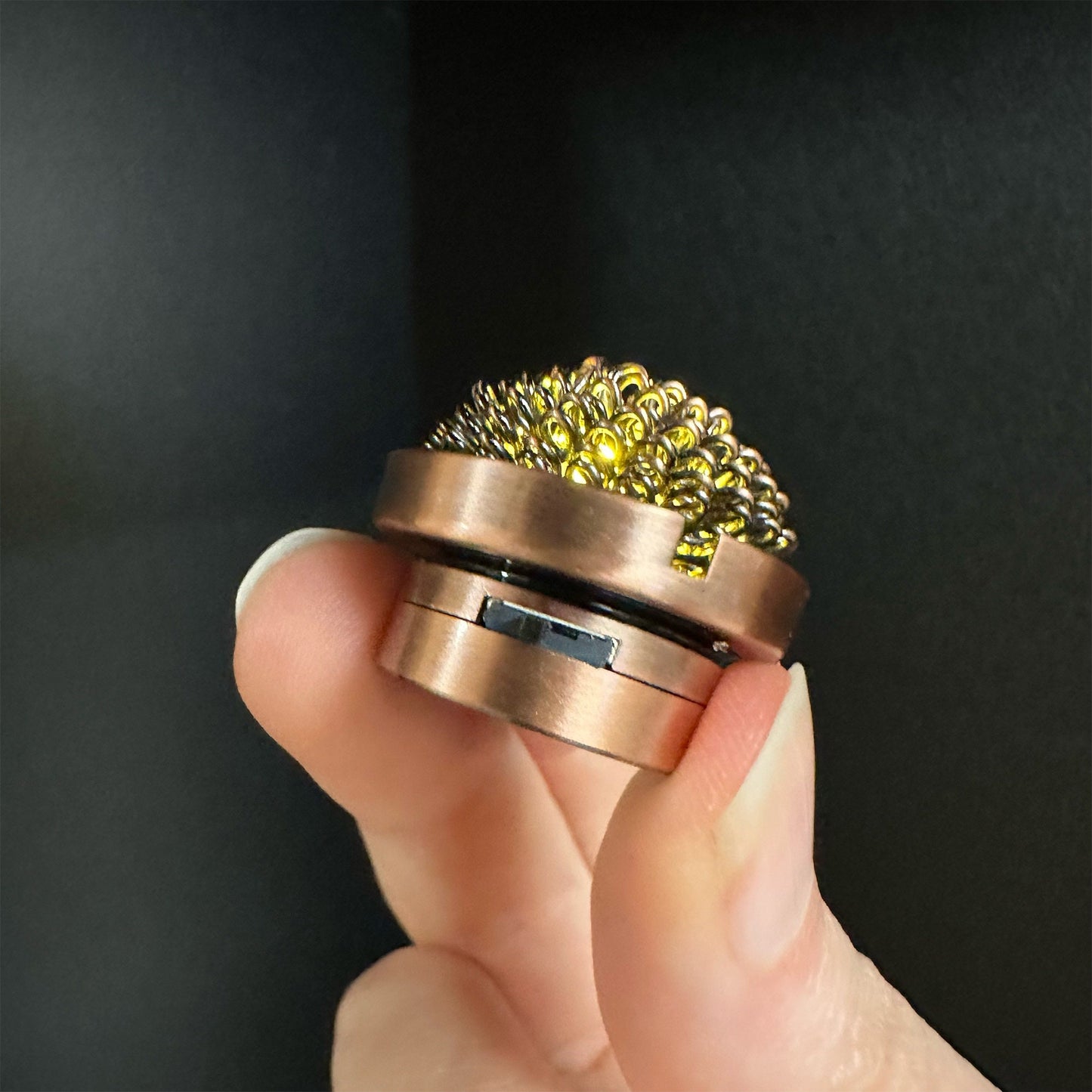 Ceiling lamp LED Super bright with On/off switch for dollhouse miniature 1:12 scale modern - silver or copper FA054008/9