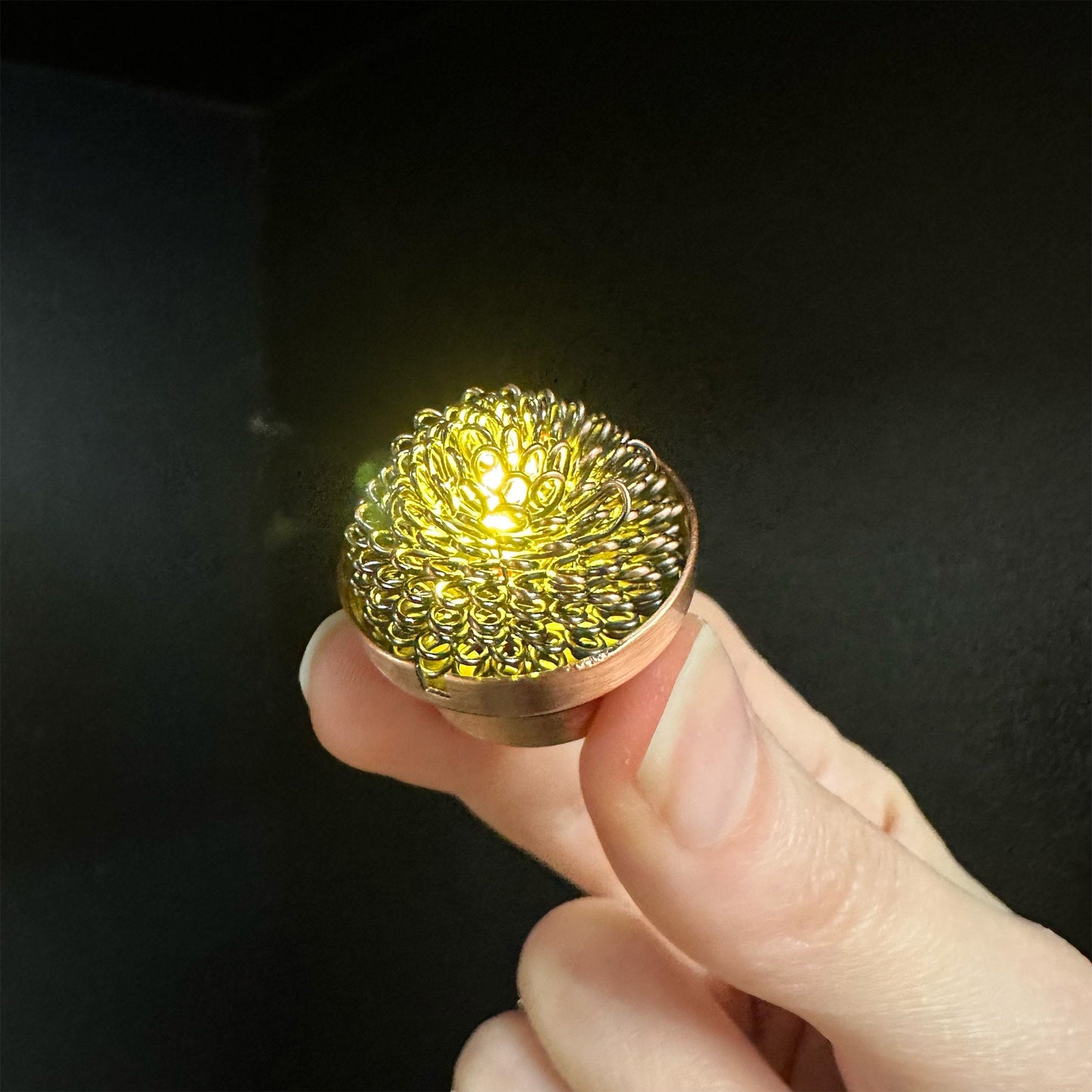 Ceiling lamp LED Super bright with On/off switch for dollhouse miniature 1:12 scale modern - silver or copper FA054008/9