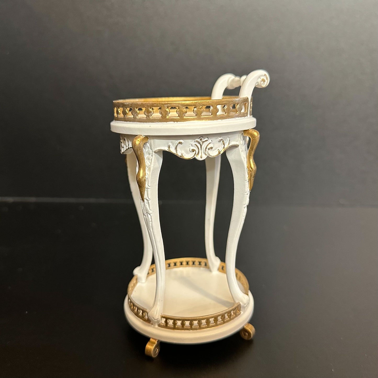 1:6 scale Tea Trolley Cart Quality Liquor service White for dollhouse miniature For fashion dolls