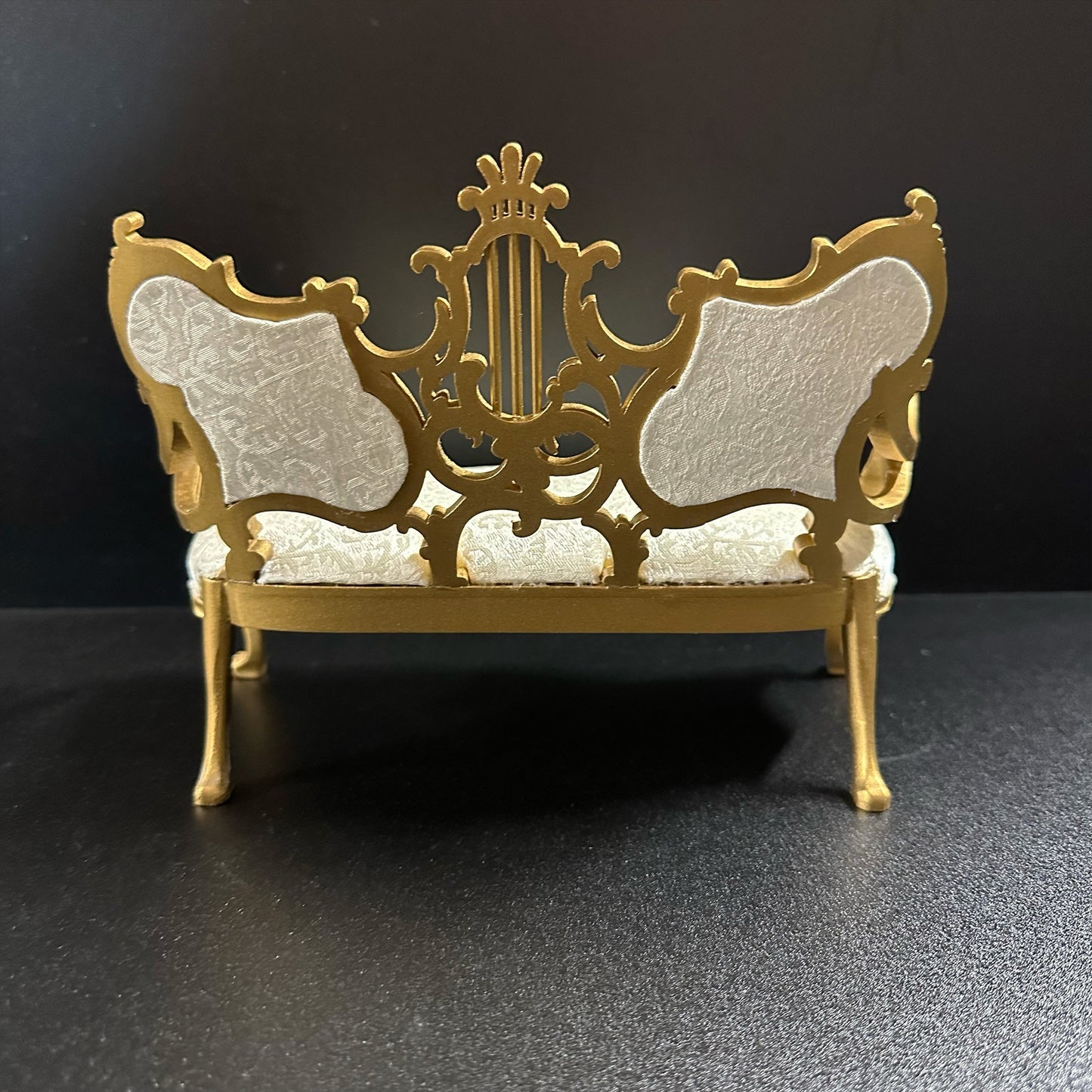 1:6 scale Top Quality sofa Gold  for dollhouse miniature For fashion dolls handcrafted