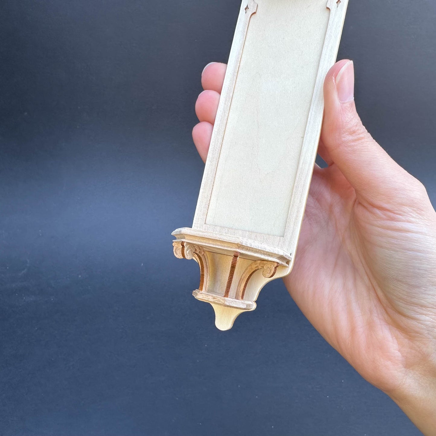 A niche for a statue unpainted unfinish wooden Gothic 1:12 dollhouse miniature church Handcrafted