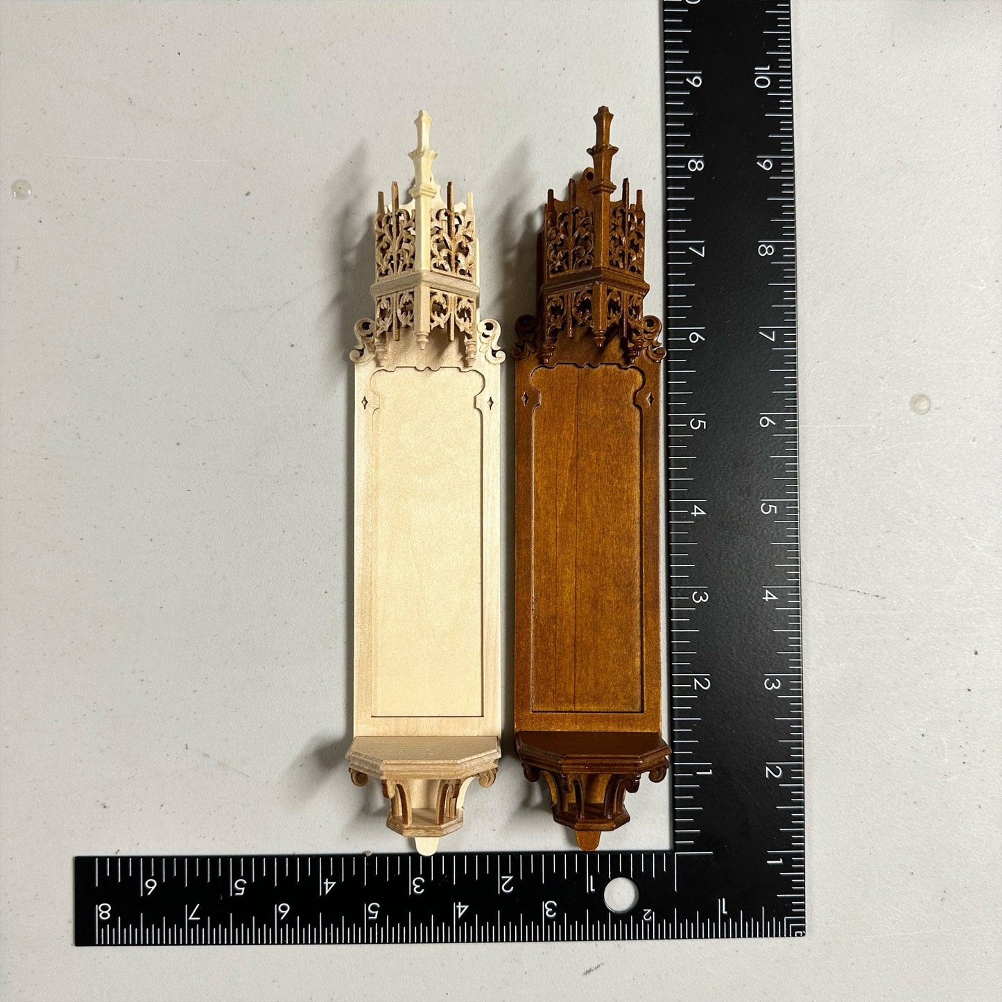 A niche for a statue unpainted unfinish wooden Gothic 1:12 dollhouse miniature church Handcrafted