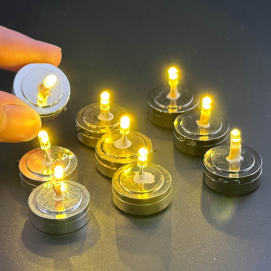 Lot de 3 LED super lumineuses à monter soi-même, avec interrupteur marche/arrêt et batterie, échelle 1:12.