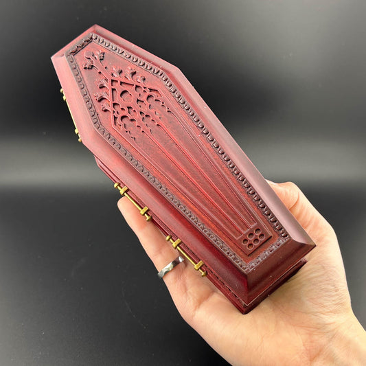Coffin MH wood top Dollhouse miniature 1:12 scale fit Heidi Ott dolls funeral