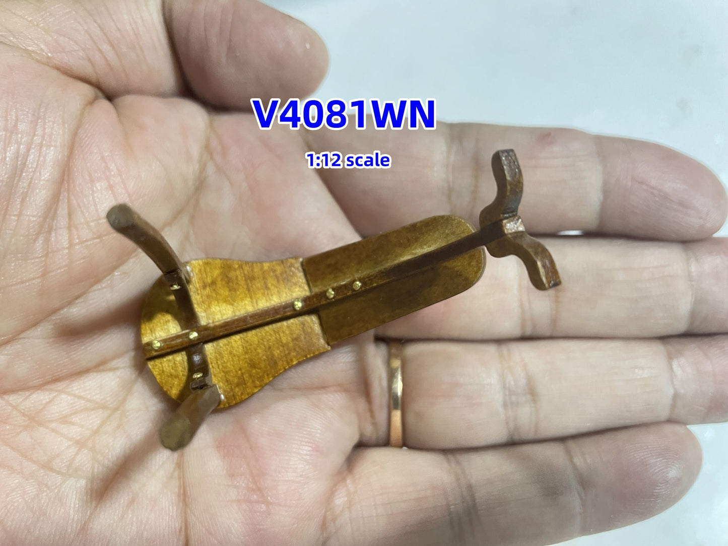 Thonet bentwood Miniature 1:12 scale Circa 1925 Walnut Salesman Sizing Fitting Stool Bench Foot Rest chair for dollhouse shoe shoes feet try