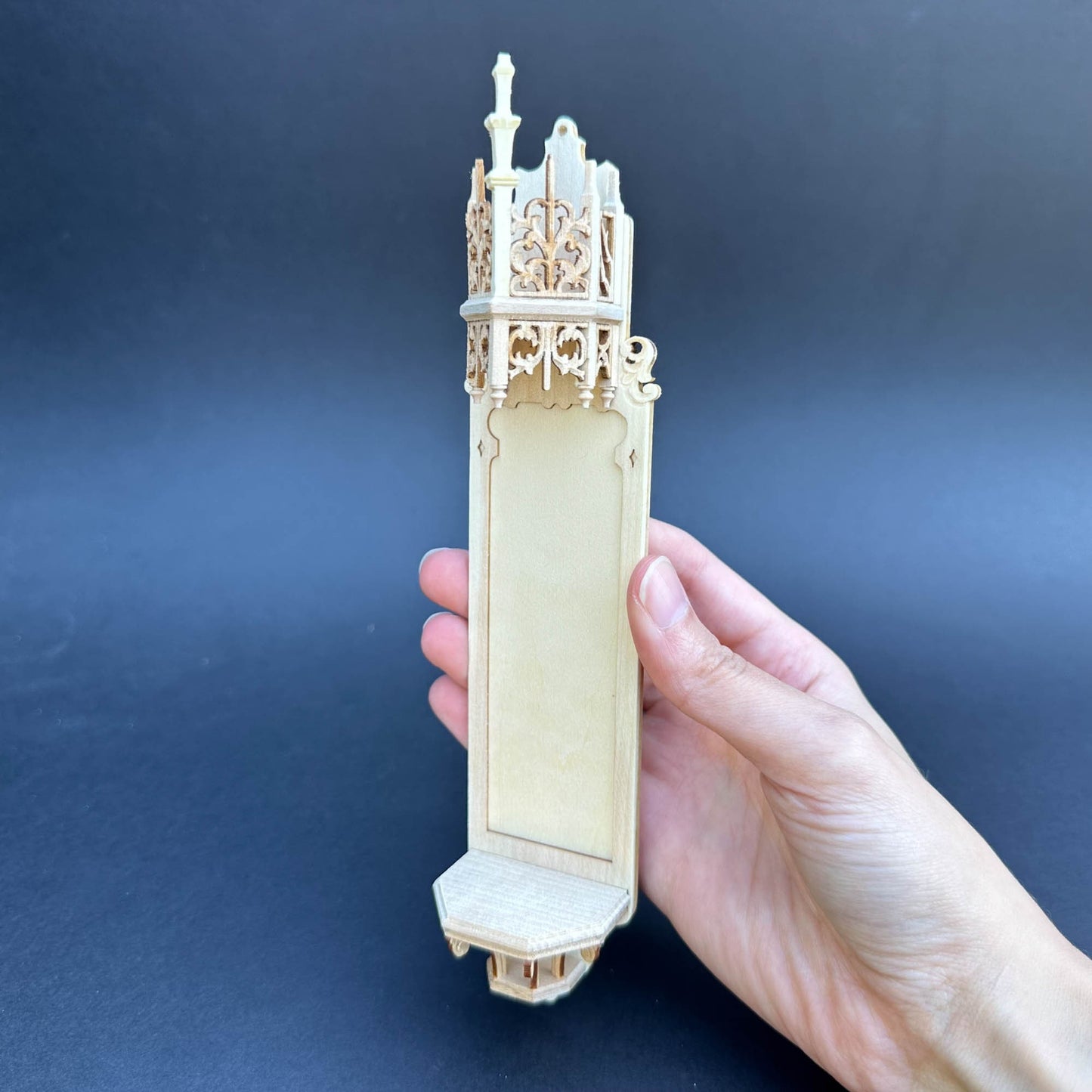 A niche for a statue unpainted unfinish wooden Gothic 1:12 dollhouse miniature church Handcrafted