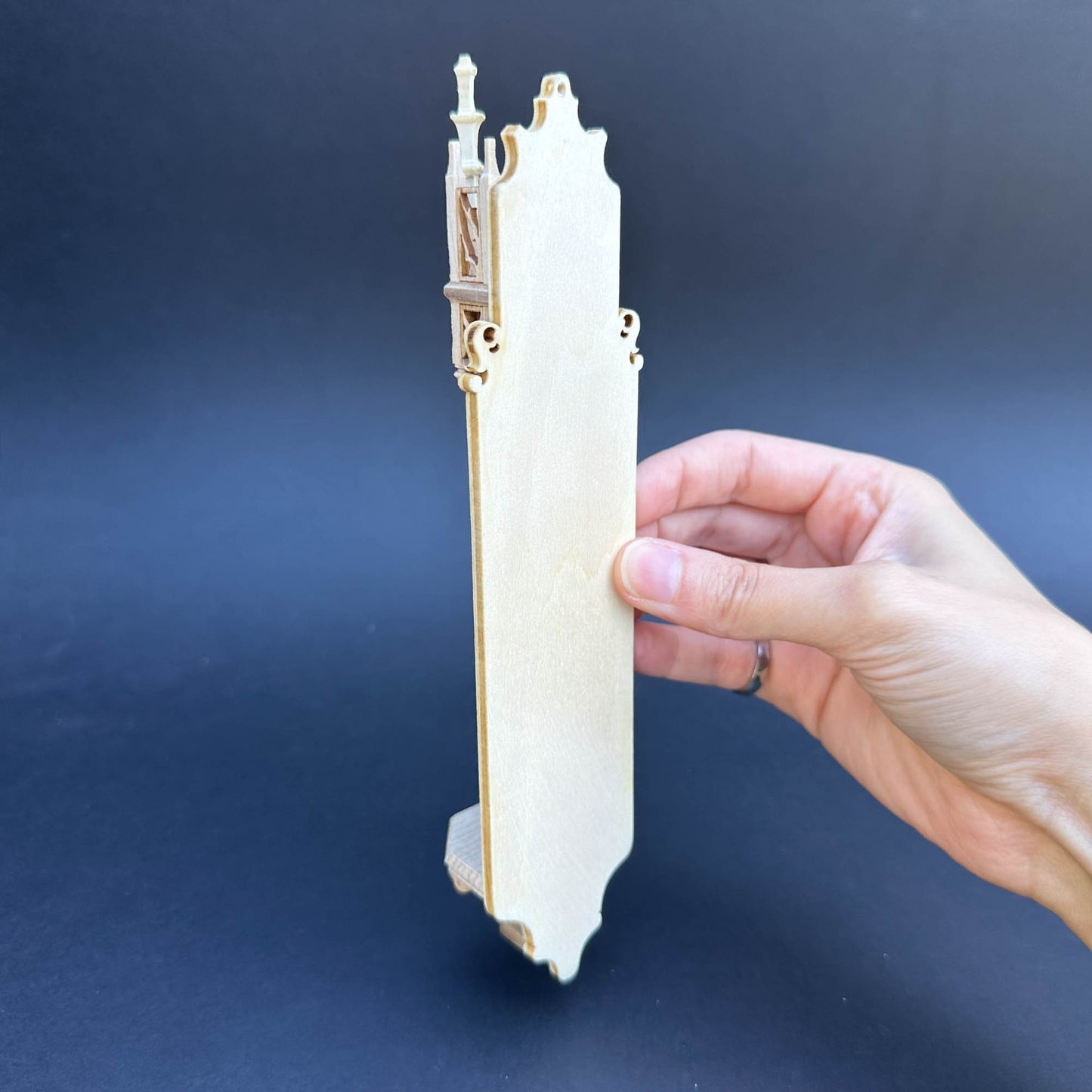 A niche for a statue unpainted unfinish wooden Gothic 1:12 dollhouse miniature church Handcrafted