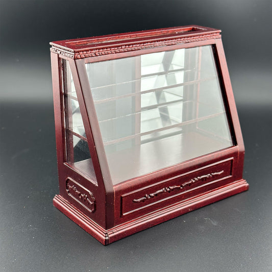 Shop store Counter unite for 1:12 dollhouse miniature DISPLAY CABINET wood Mahogany