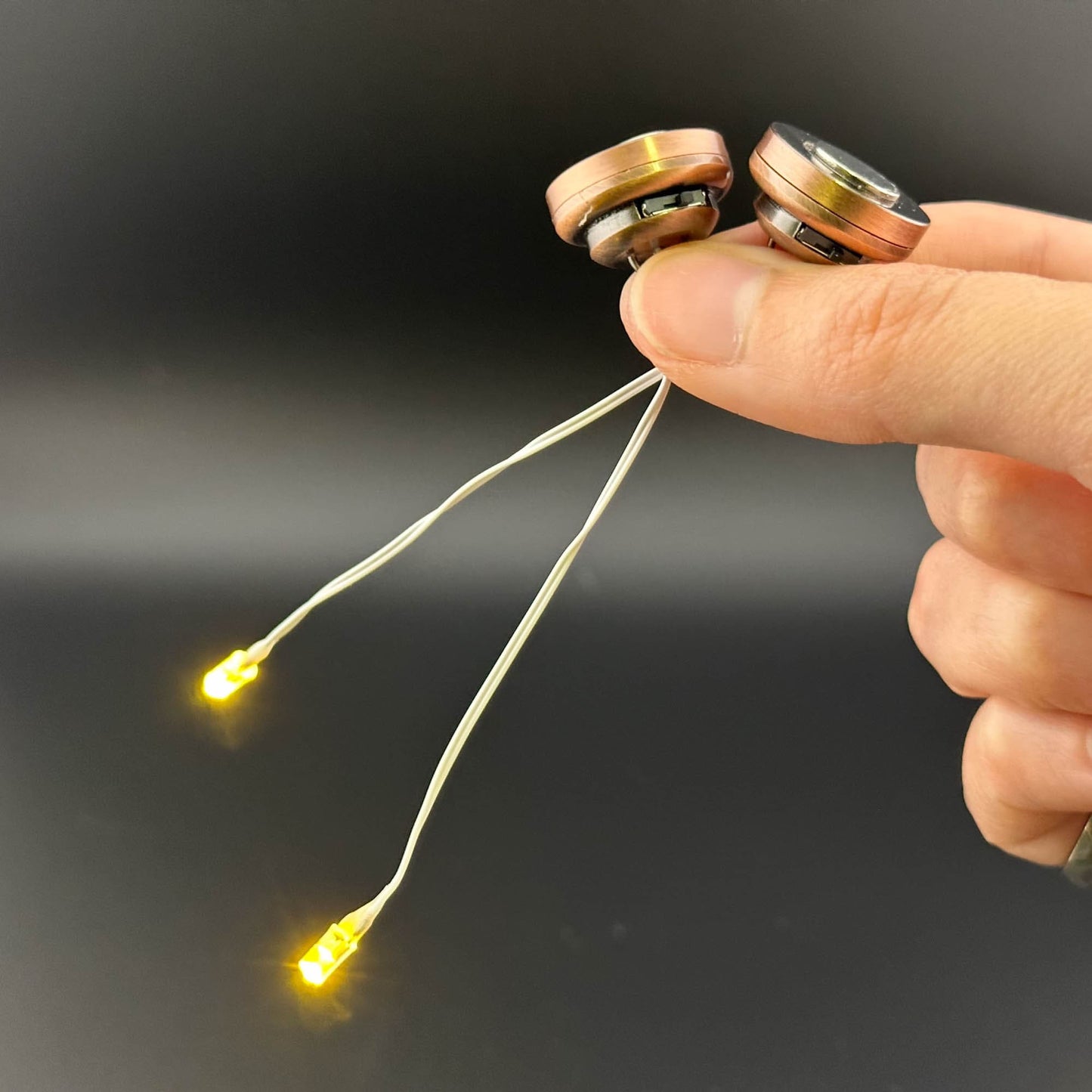 Longues LED sur fil pour maison de poupée à monter soi-même, avec interrupteur marche/arrêt et pile. Pour créer votre propre suspension lumineuse à l'échelle 1:12. Lot de 2. FA059189