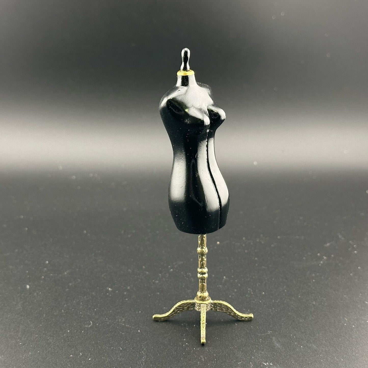 Fine Quality Black Dress Form for 1:12 Scale dollhouse miniature  Mannequin dresses clothes clothing sewing sew designer 5"H