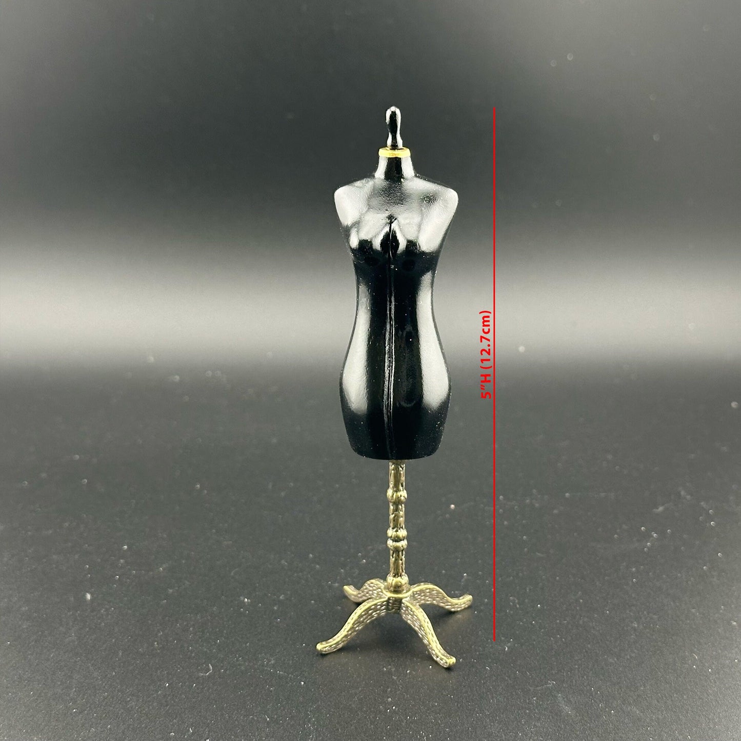 Fine Quality Black Dress Form for 1:12 Scale dollhouse miniature  Mannequin dresses clothes clothing sewing sew designer 5"H