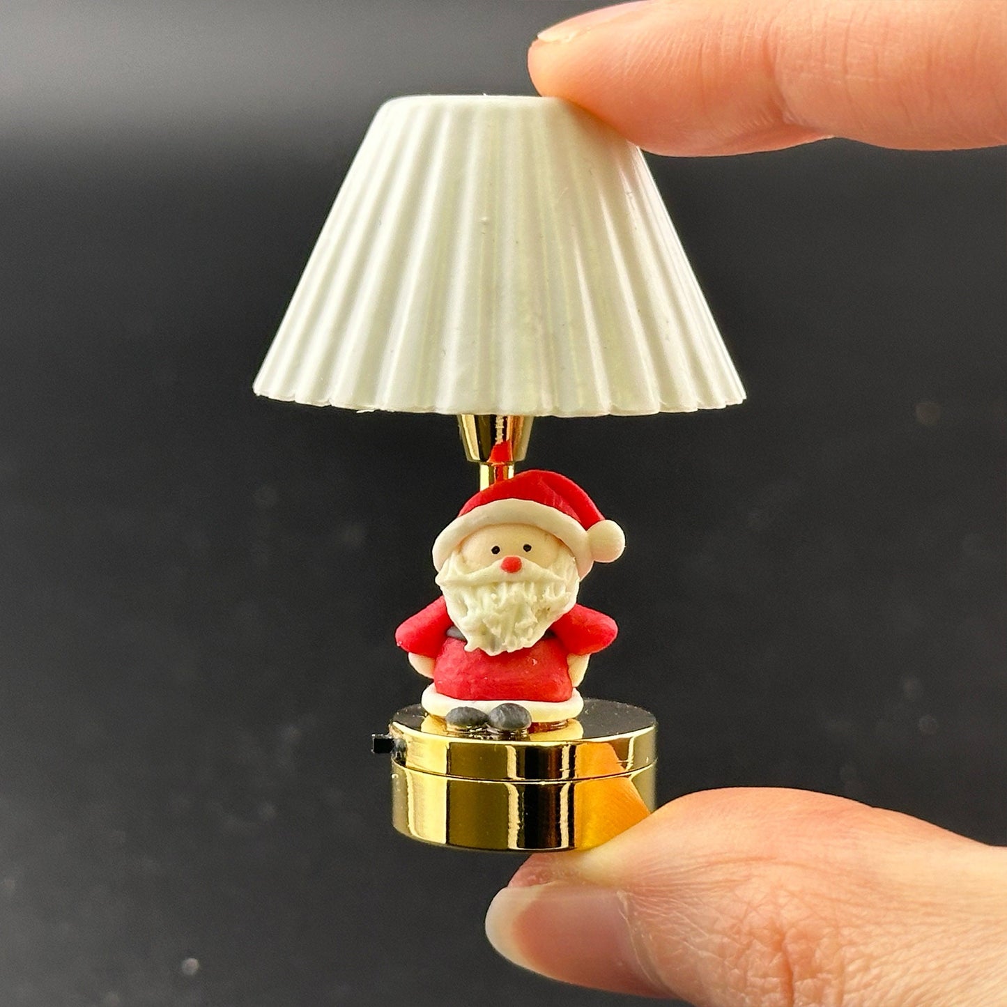 Dollhouse child baby nursery  Lamp LED  bright with On/off switch 1:12 dollhouse miniature 2.1"H battery operated